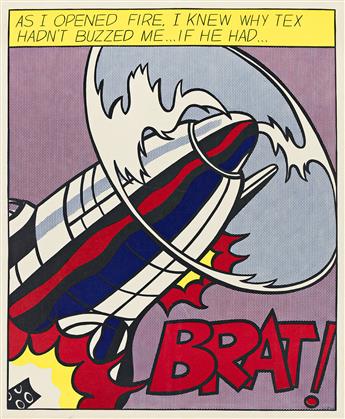 ROY LICHTENSTEIN (1923 - 1997) As I Opened Fire Poster, Triptych.                                                                                